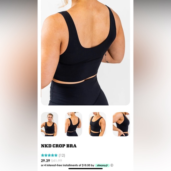 Curvesncombatboots NKD Crop Bra black small - Picture 3 of 4